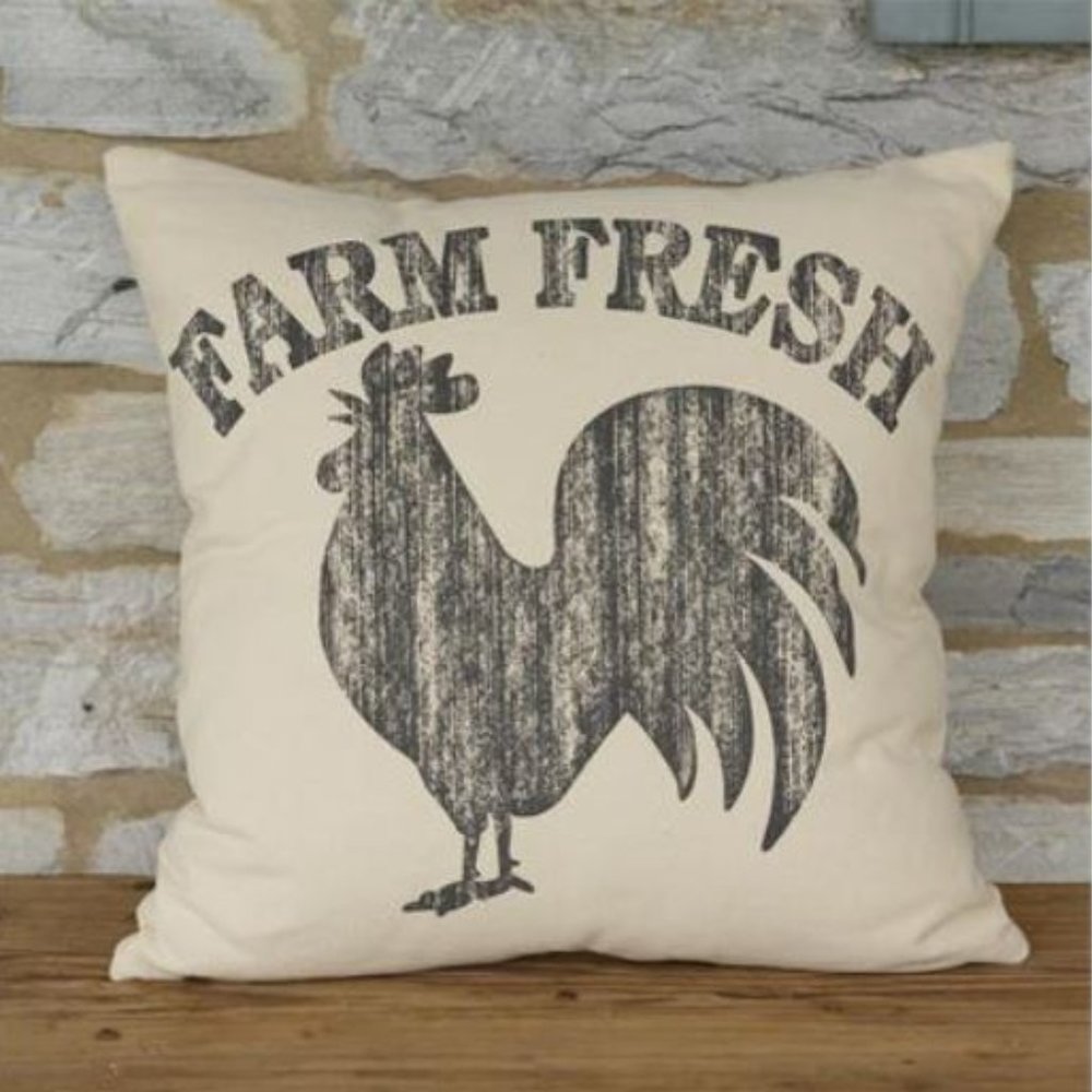 Farm Fresh Rooster Pillow